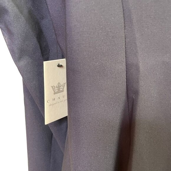 Chause Womens Classic Career Blazer  Blue White trim Tailored Jacket Size L New - Picture 6 of 10